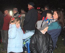 Children in crowd