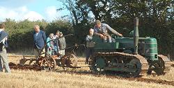 Small tractor ploughing