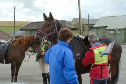 Checking out at the fun ride