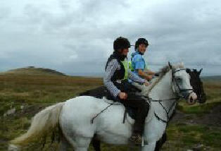 Riding past the Tors