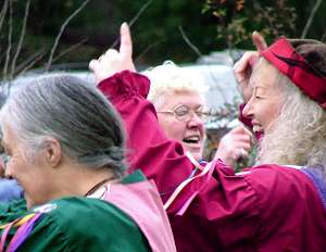Dancers laughing