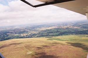An aerial view of Cosdon summit