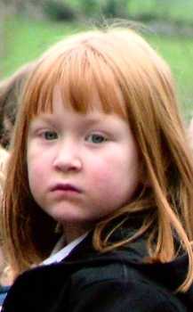 Redhead looking at camera