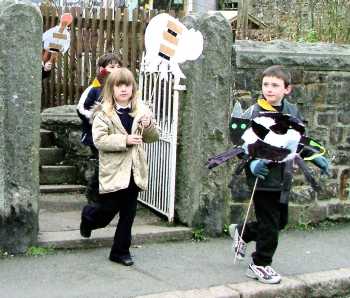 Coming out of school gates