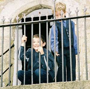 two lads having fun