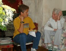 Two friends chatting