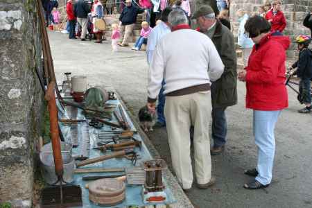 An exhibition of agricultural tools of an earlier age