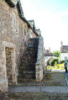 Granite outdoor stairway
