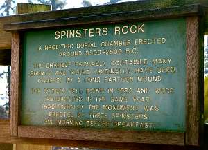 Spinster's Rock notice board