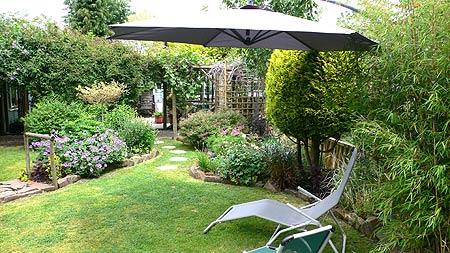 sunshade and garden