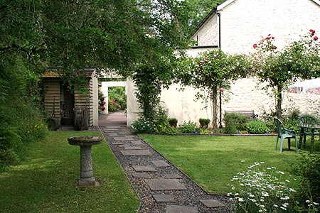 entrance path and lawns