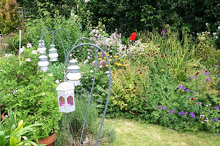 flowers and lanterns